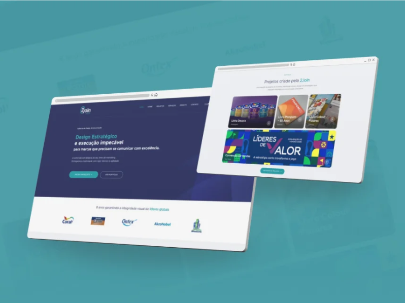 Exemplo de site institucional criado pela Lumen