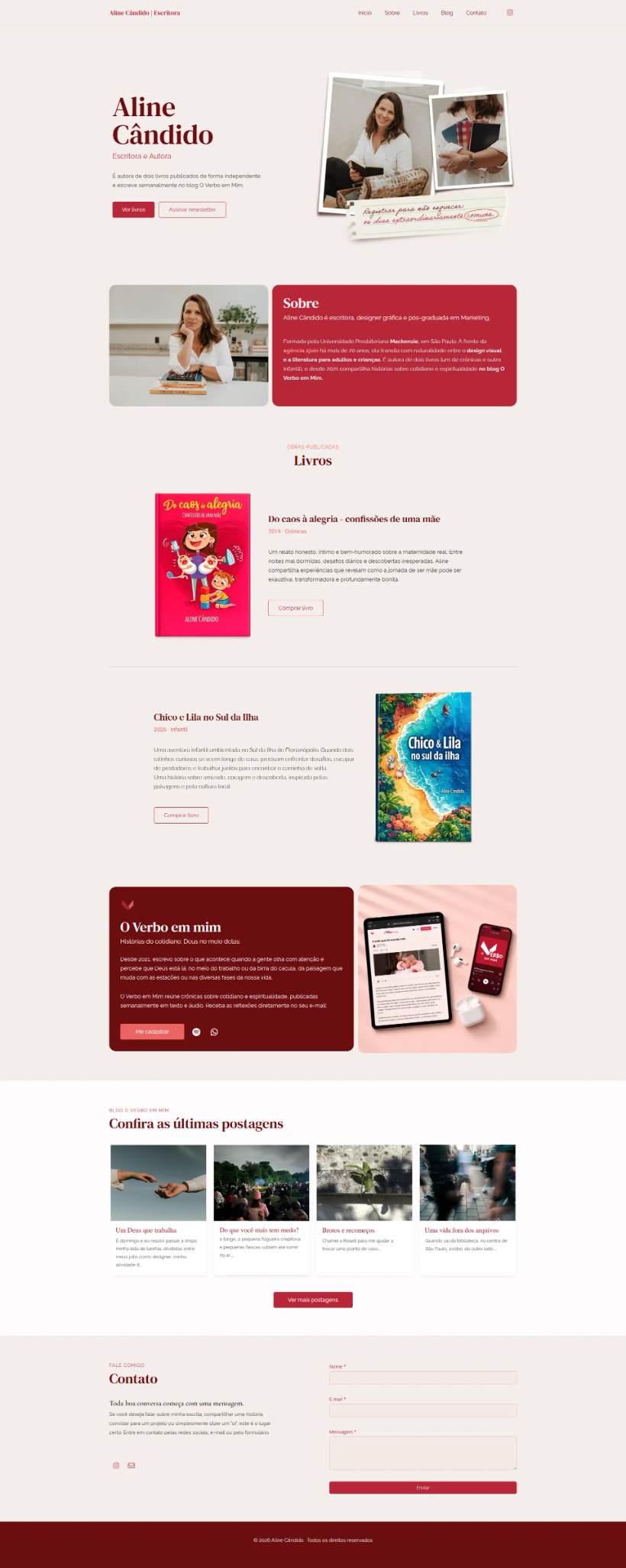 Site Aline Cândido